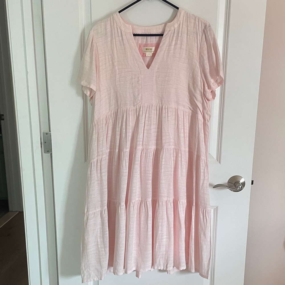Anthro dress, never worn! Light pink, comfy and cool!